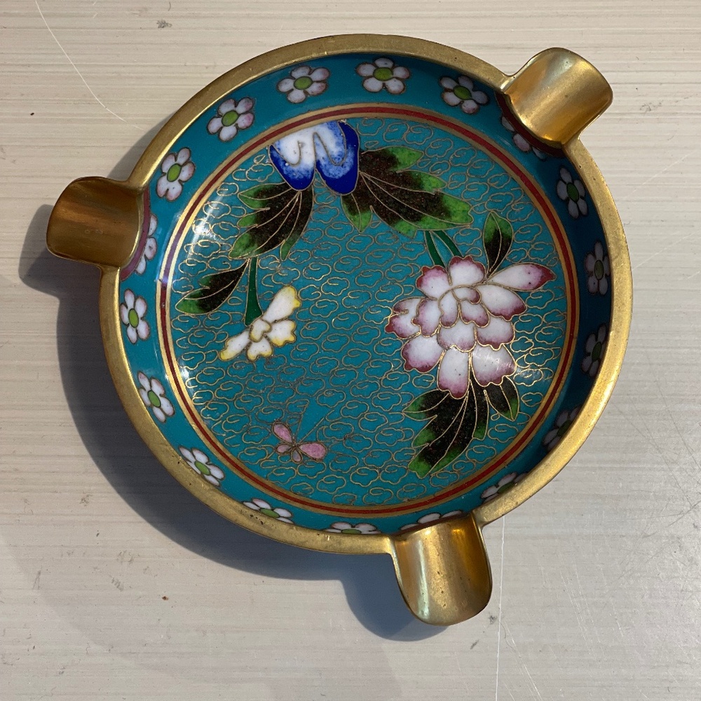 Vintage Antique Cloisonne Ashtray